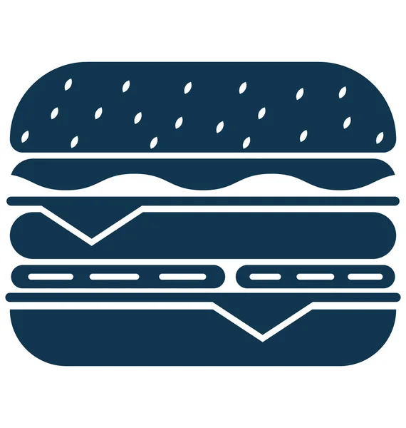 Burger Vector Ícone Editável — Vetor de Stock