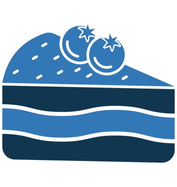 Kiraz kek vektör simge düzenlenebilir