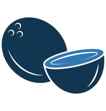 Hindistan cevizi vektör simge düzenlenebilir