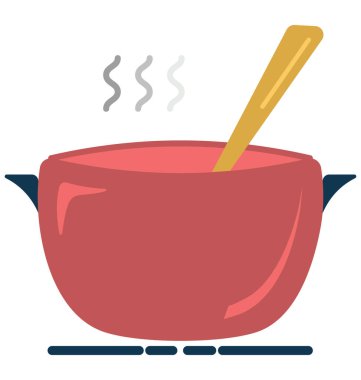 Pişirme Pot vektör simge düzenlenebilir