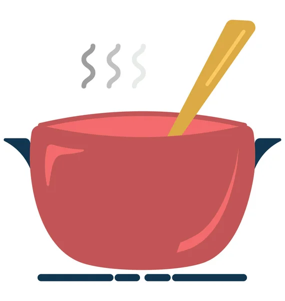 Vector Olla Cocina Icono Editable — Vector de stock