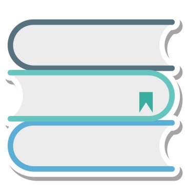 Kitaplar izole vektör simge düzenlenebilir