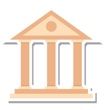 Okul binası vektör simge düzenlenebilir izole