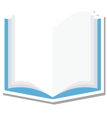 Açık kitap vektör simge düzenlenebilir izole