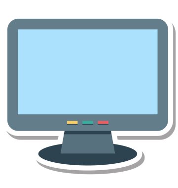 Monitör vektör simge düzenlenebilir izole