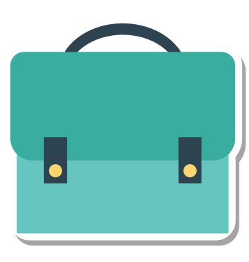 Okul çantası vektör simge düzenlenebilir izole