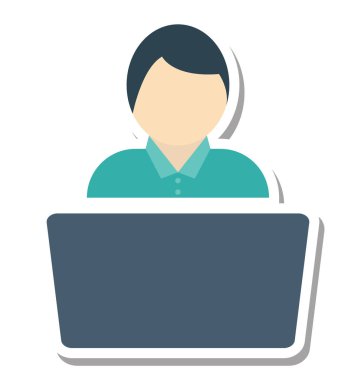 Geliştirici veya serbest meslek sahibi izole vektör simge düzenlenebilir