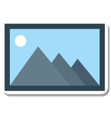 Manzara vektör simge düzenlenebilir izole