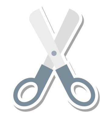 Makas vektör simge düzenlenebilir izole