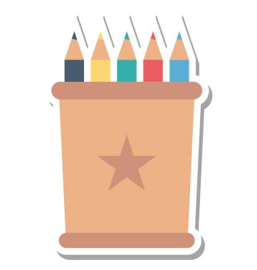 Kalem tutucu izole vektör simgesi düzenlenebilir