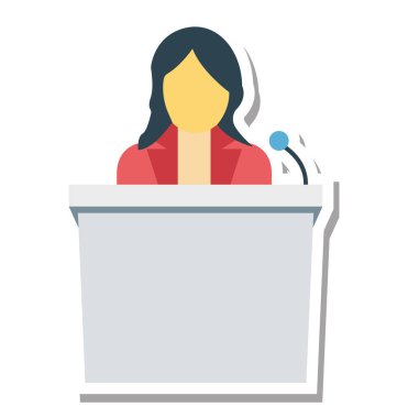 Öğretmen izole vektör simge düzenlenebilir