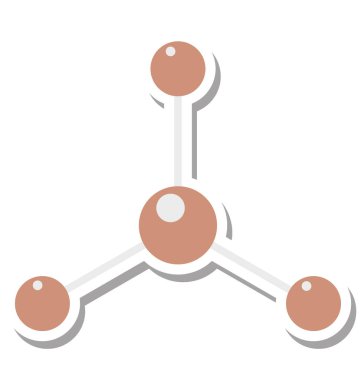 Atom izole vektör simge düzenlenebilir