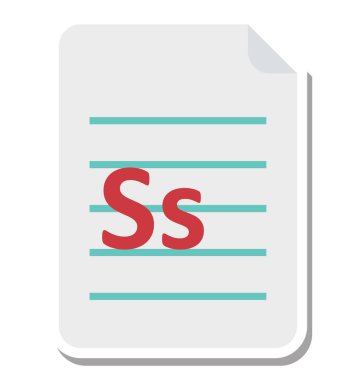 Alfabe izole vektör simge düzenlenebilir