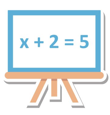 Matematik toplam izole vektör simge düzenlenebilir
