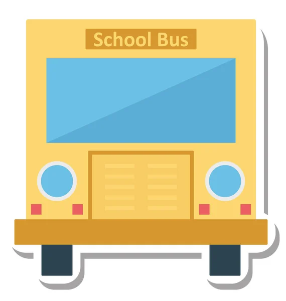 Okul Otobüsü Izole Vektör Simge Düzenlenebilir — Stok Vektör