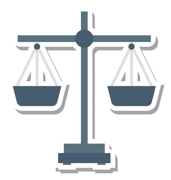 Justice Scale Isolated Vector Icon Editable — Stock Vector