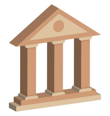 Okul binası vektör simge düzenlenebilir izole