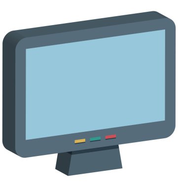 Monitör vektör simge düzenlenebilir izole