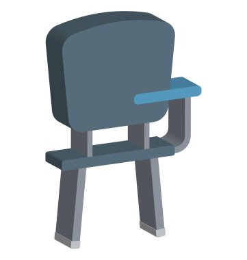 Öğrenci sandalye izole vektör simge düzenlenebilir