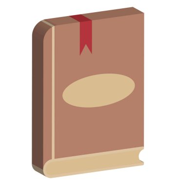 Kitap izole vektör simgesi düzenlenebilir