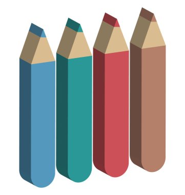 Kalem renkleri izole vektör simgesi düzenlenebilir