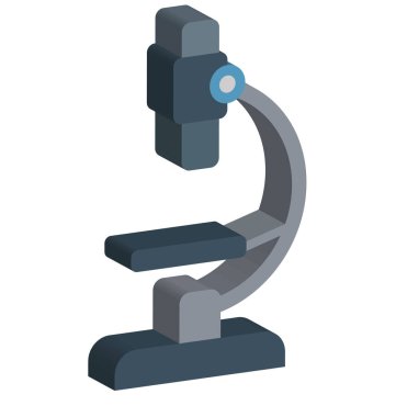 Mikroskop vektör simge düzenlenebilir izole