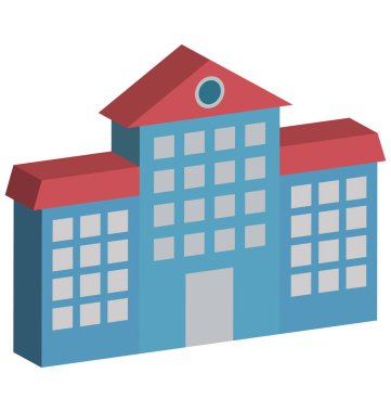 Okul vektör simge düzenlenebilir izole