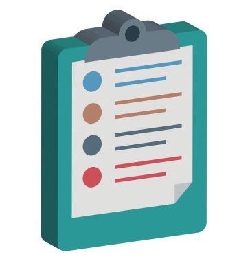 Denetim listesi izole vektör simge düzenlenebilir