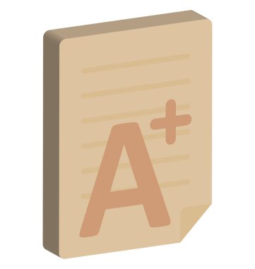 A Plus sınıf izole vektör simge düzenlenebilir