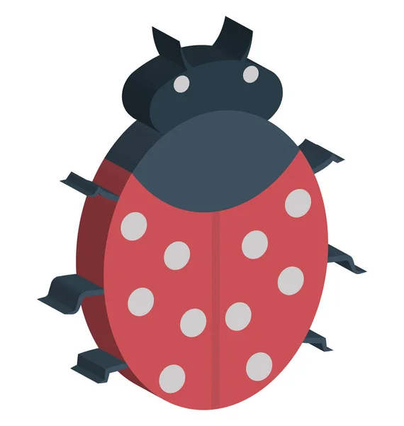 Icona Vettoriale Isolata Bug Modificabile — Vettoriale Stock