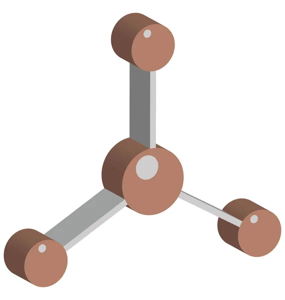 Atom Isolerade Vektor Ikonen Redigerbara — Stock vektor