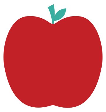 Elma izole vektör simgesi düzenlenebilir