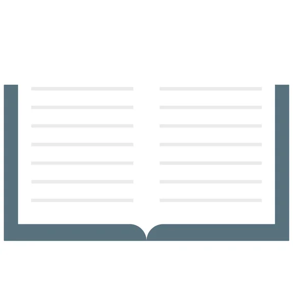 Libro Icono Vectorial Aislado Editable — Vector de stock