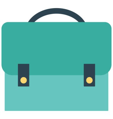 Okul çantası vektör simge düzenlenebilir izole