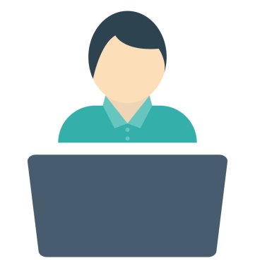 Geliştirici veya serbest meslek sahibi izole vektör simge düzenlenebilir