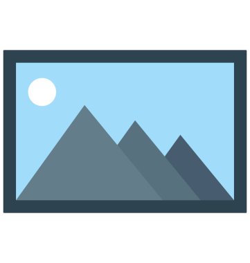 Manzara vektör simge düzenlenebilir izole