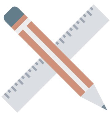 Taslak araçlar izole vektör simgesi düzenlenebilir