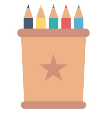 Kalem tutucu izole vektör simgesi düzenlenebilir