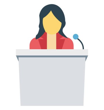 Öğretmen izole vektör simge düzenlenebilir