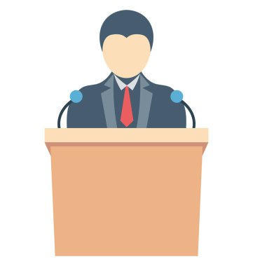 Konuşma izole vektör simge düzenlenebilir