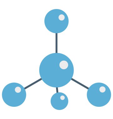 Atom izole vektör simge düzenlenebilir