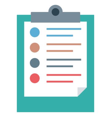 Denetim listesi izole vektör simge düzenlenebilir