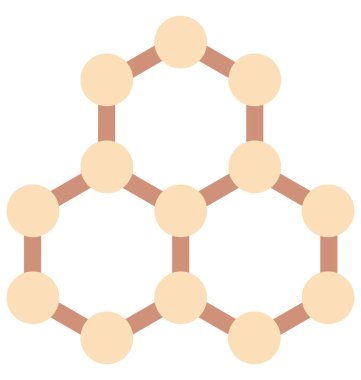 Molekül izole vektör simge Editablec