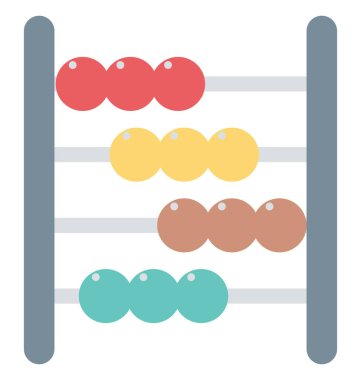 Abaküs vektör simge düzenlenebilir izole