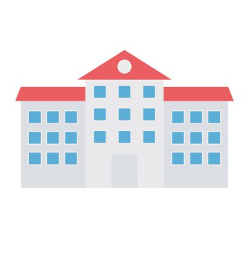 Okul vektör simge düzenlenebilir izole