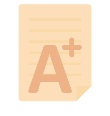 A Plus sınıf izole vektör simge düzenlenebilir