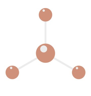 Atom izole vektör simge düzenlenebilir