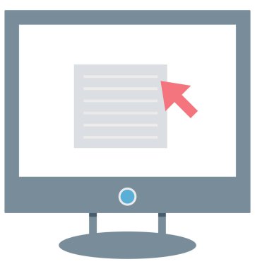 E öğrenme vektör simge düzenlenebilir izole