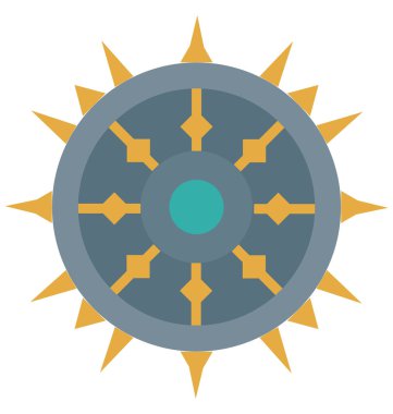 Tekne direksiyon vektör simge düzenlenebilir 