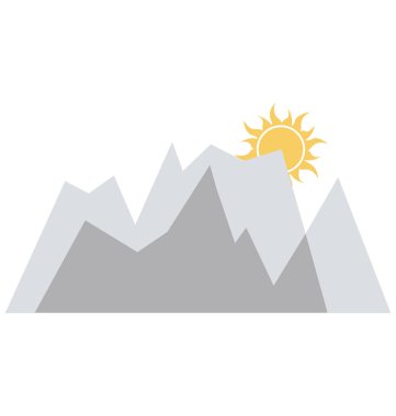 Manzara vektör simge düzenlenebilir 